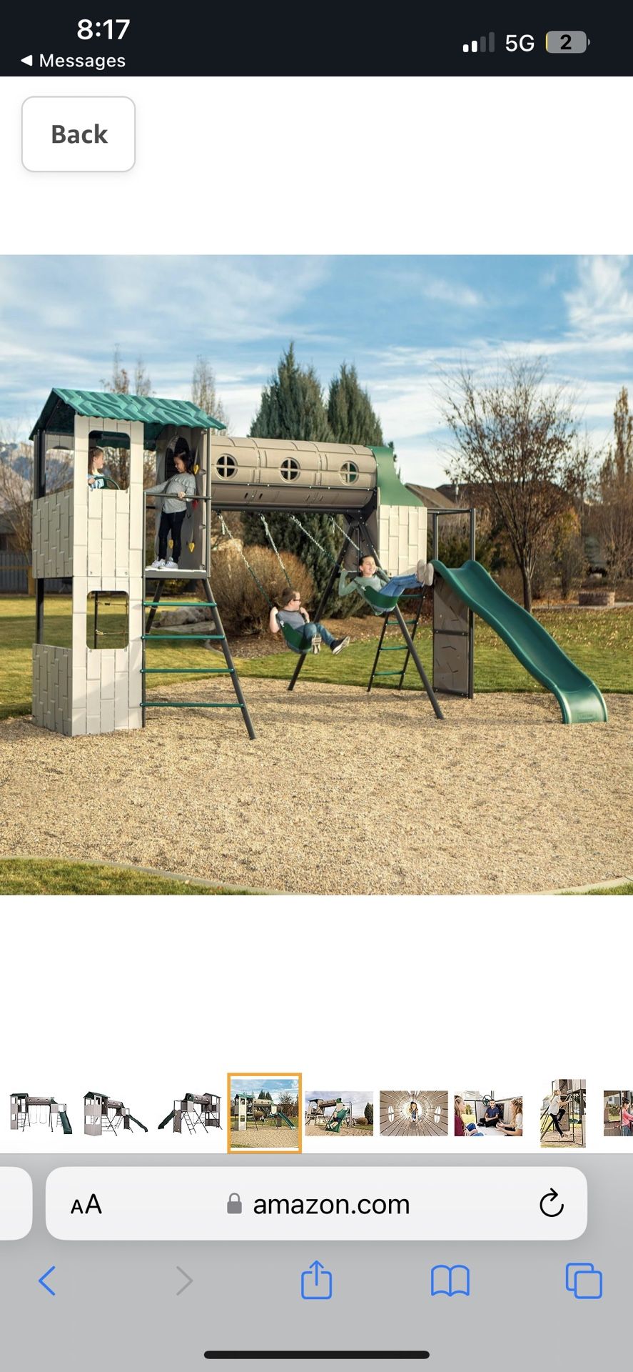 Lifetime Adventure Tunnel Swing Playset Playground
