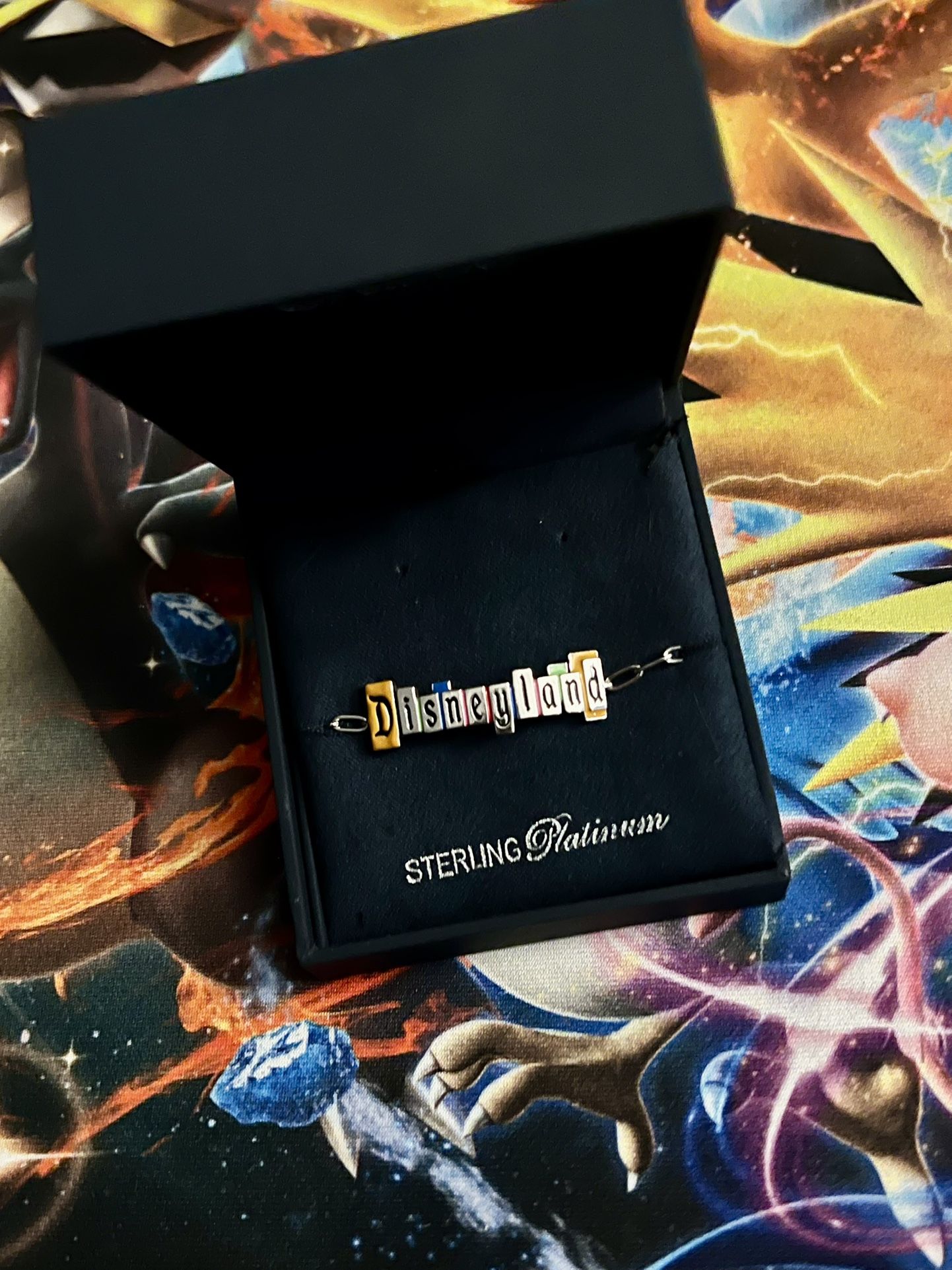 Crislu Disneyland Marquee BRACELET Sterling Platinum Disney Exclusive