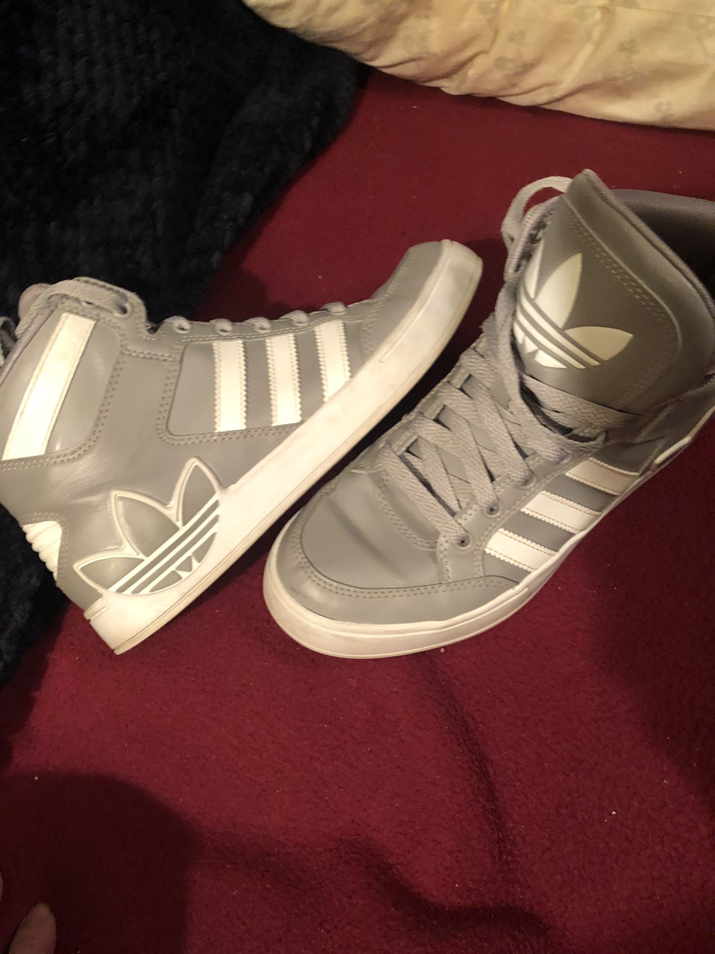 Addidas Grey And White Sneakers  Size 51/2 