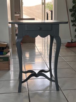 Wood Side Table with Drawer