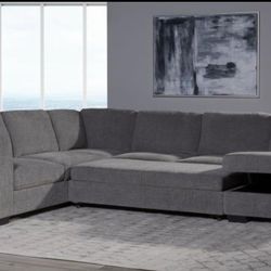 Brand  New  Sectional  With The Sleeper And Storage On The Chase In Stock 