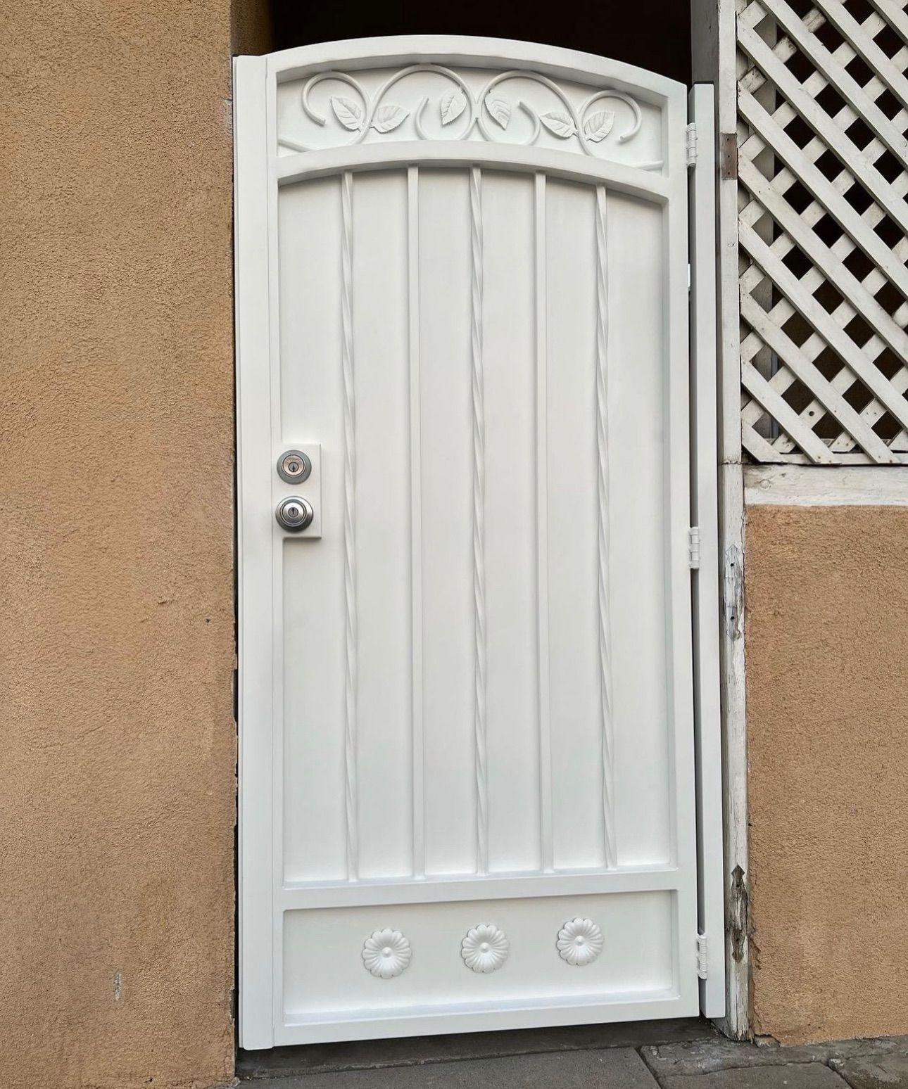 White Ornamental Iron Gate