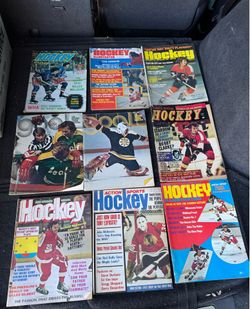 Lot of 9 Vintage 1970s Hockey Magazines - Rare Covers (Clarke, Esposito, Redmond