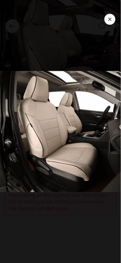 EKR Rav4 Seat Covers Custom Fit for Toyota Rav4 LE(NOT for Hybrid) 2013 2014 2015 2016 2017 2018,Leather Car Seat Cover for Trucks SUV Full Set,Faux L