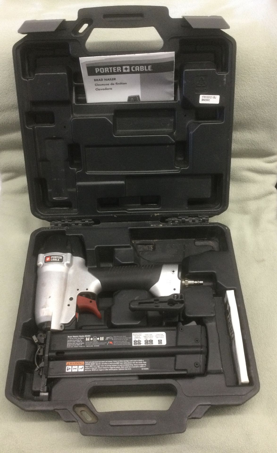 Porter Cable 2” Air Brad Nailer Pneumatic Trim Nail Gun