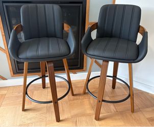 ‼️ BRAND NEW Counter Height 360° Swivel Bar Stools // Set of 2 ‼️
