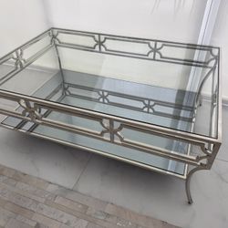 Glass And Chrome Coffee Table. Rarely Used. Perfect Condition