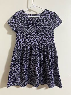 Girls 5/6 Purple Leopard Dress