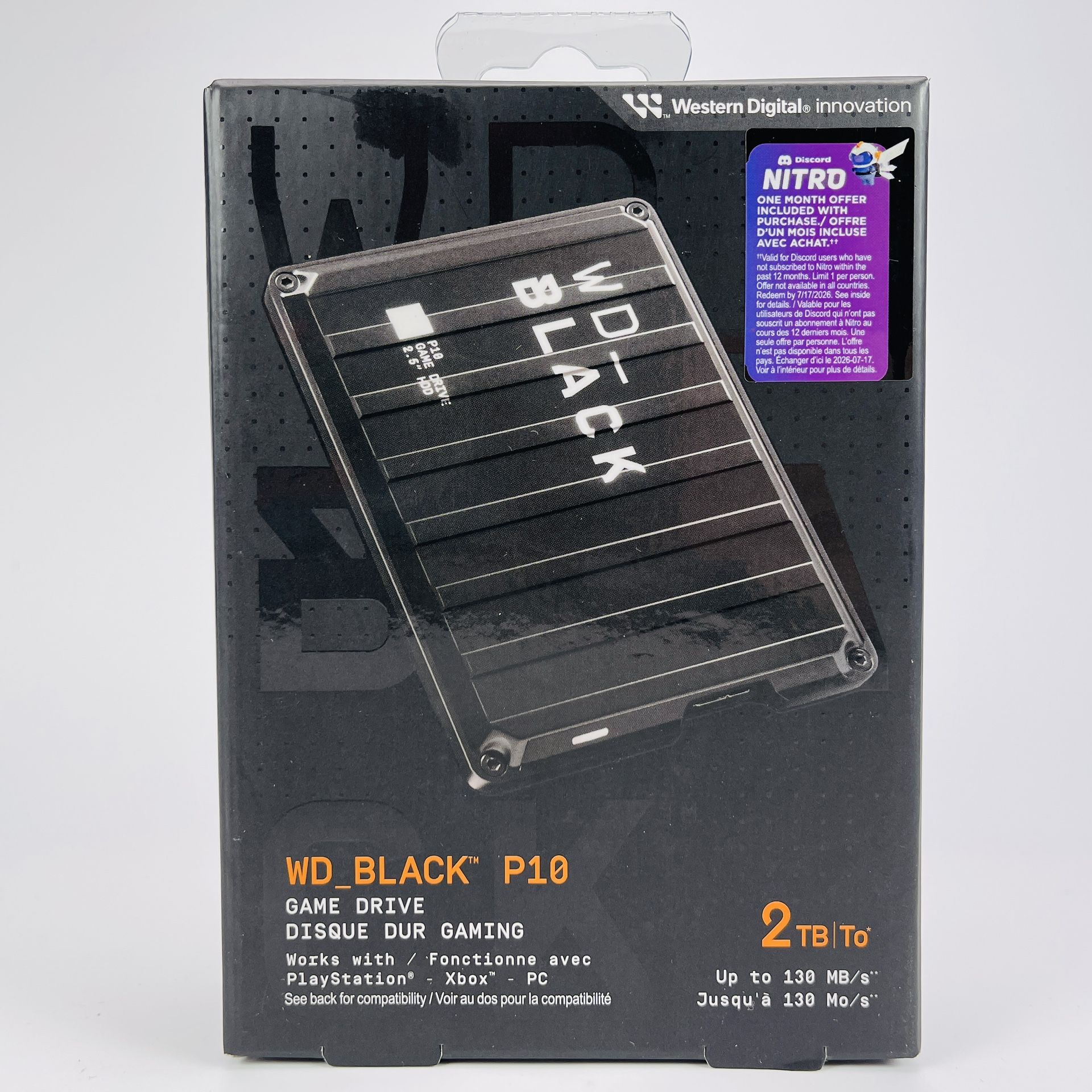 Western Digital 2TB P10 WD_BLACK Game Drive Portable External Hard Drive HDD NEW