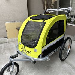 booyah large pet dog stroller bike trailer -New