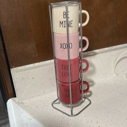 Ceramic Valentine Coffee Shot Cups 