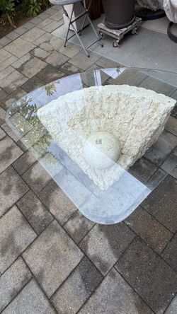 Glass top coffee table