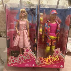 Barbie and Ken Duo Pink Gingham Doll & Neon Ken Roller Duo