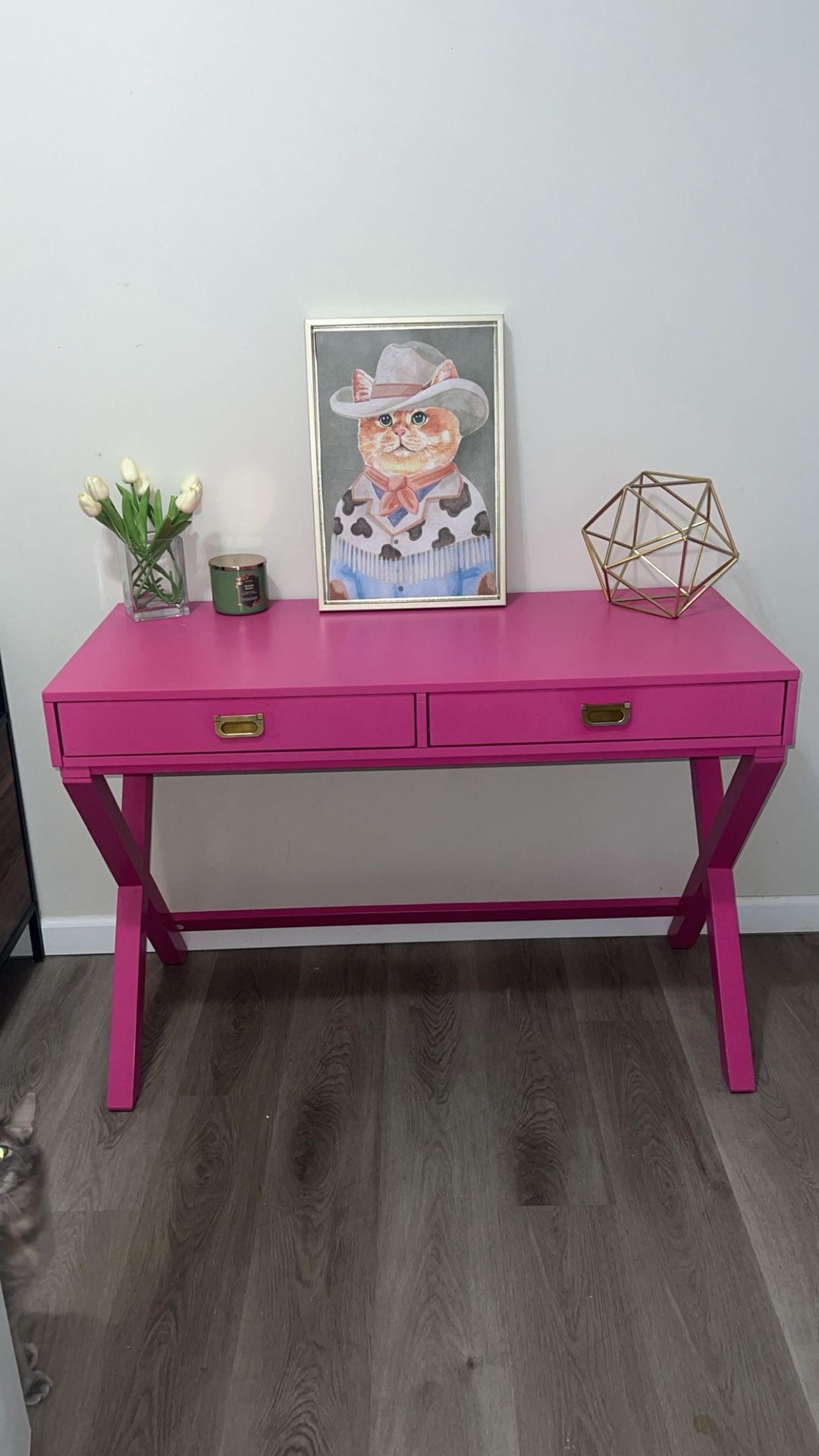 Pink Entry Table/desk