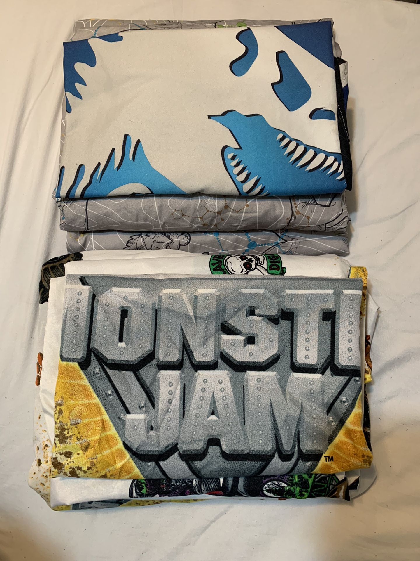 Monster Truck / Jurassic Park Twin Sheet Set