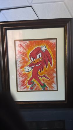 Framed Knuckles Fan Art Drawing