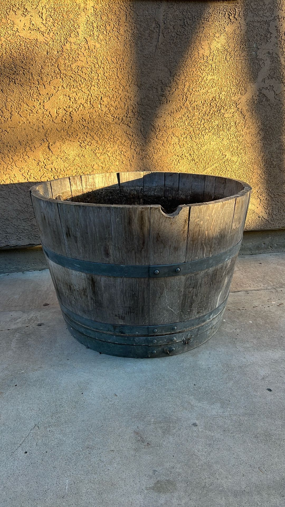 Wine Barrel Planter