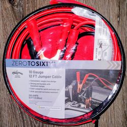 New jumper cable booster cable 10 gauge12 ft