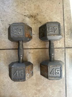 Pair of 45lb dumbbells