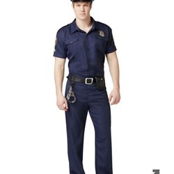 Spirit Halloween Cop Men Costume Police Large