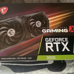 MSI GeForce RTC 3050 Gaming X 8g graphics card