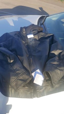 Nice leather jacket calvin klein new