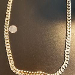 14k Gold Filled Cuban Chain, Stamped.