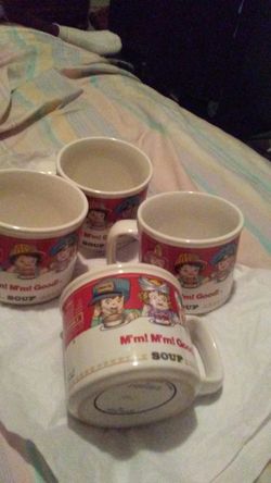 4 piece 1993 campbells soup mugs