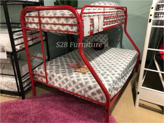 Twinfull red metal Bunkb3d W Orthopedic Matres!!!