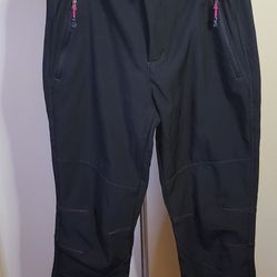 Black Fleece Lined Pants - Size S (0401)