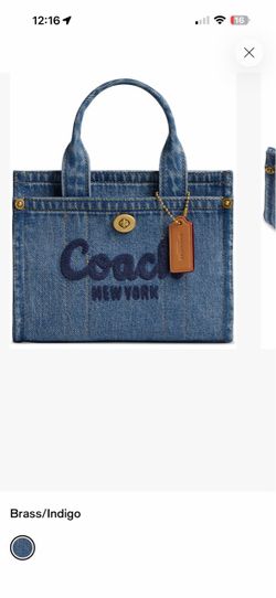 New Coach- Mini Denim Cargo Tote