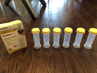 Breast milk storage bags and bottles