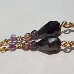 Purple Guitar Earrings 