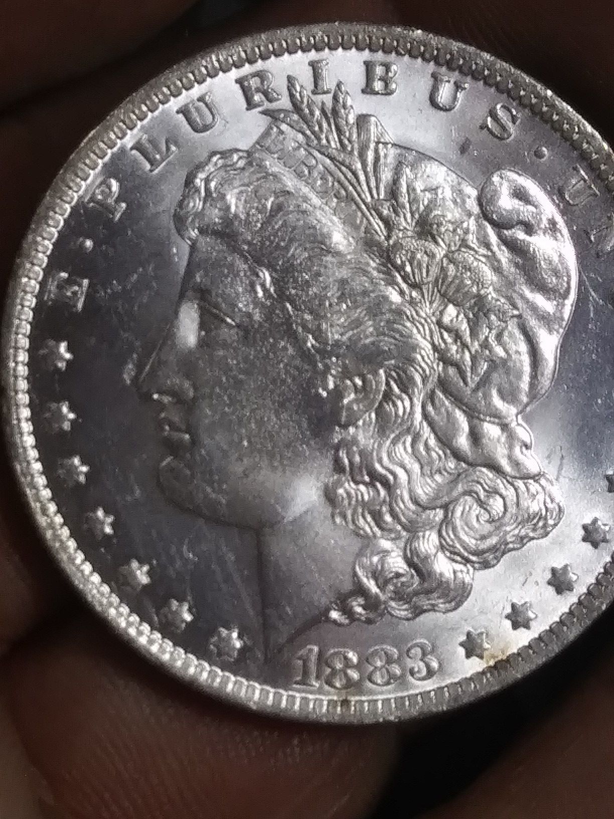 Beautiful old excellent silver Morgan dollar 1883o
