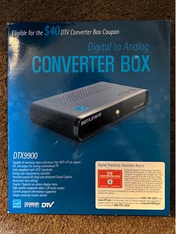 DTV Digital To Analog Converter Box DTX9900 Digital Stream With Remote. New