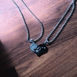 Couples Necklaces I Love You Heart