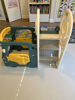 Toddler Slide with bus attachment