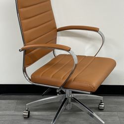 New Tan Leather Office Chair, Management Chair