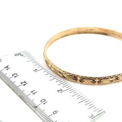 14kt Gold Star Groove Bangle Bracelet 9.20grams 163224 1