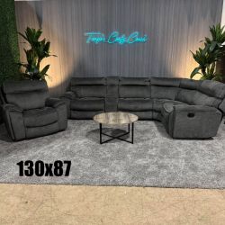 HUGE RECLINING SECTIONAL + RECLINER | GRAY (Delivery Available!! )