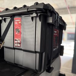 HUSKY36.5 in. Black Heavy Duty Large Rolling Toolbox with Tool Tray and Keyed Lock