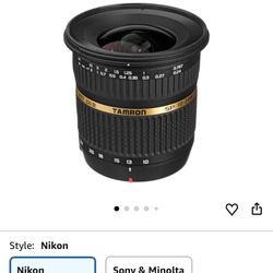 Tamron Auto Focus 10-24mm f/3.5-4.5 SP Di II LD Aspherical (IF) Lens with Built-in Auto Focus Motor for Nikon Digital SLR Cameras