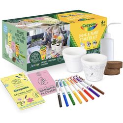 CRAYOLA Garden Republic Jr Color and Plant Starter Grow Kit for Kids - Color & Plant Growing Kit for Kids