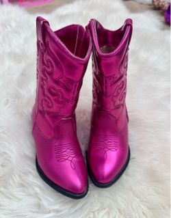 Pink cowboy boots sz: 9 girls