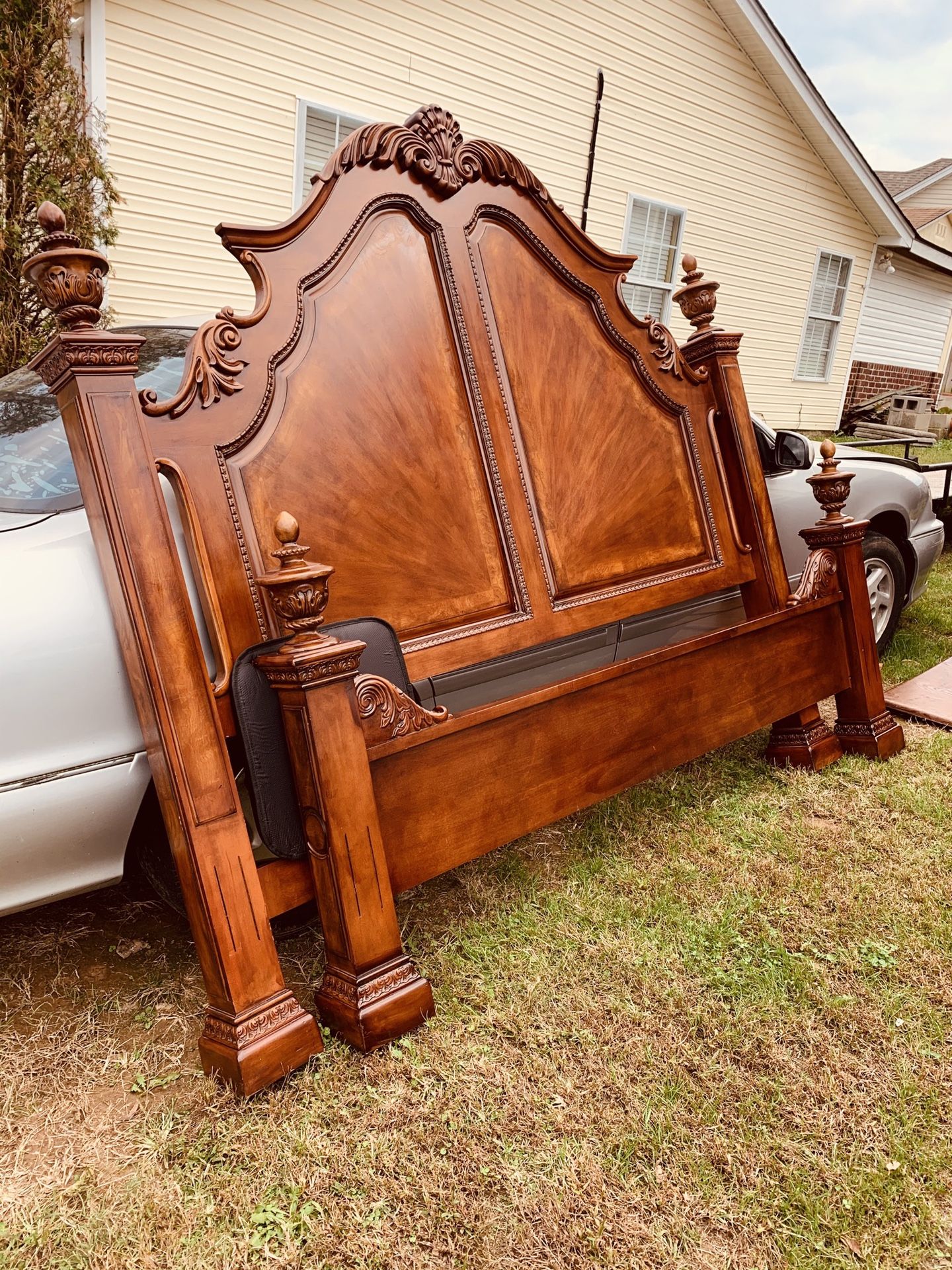 Solid wood head board possibly King size
