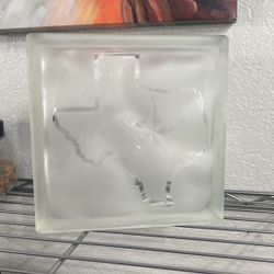 Rustic Glass Lone Star Cube Texas