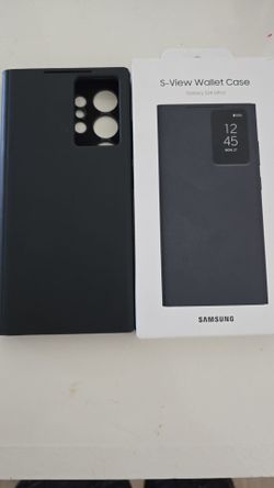 Original Samsung Black S View wallet case for S24 Ultra
