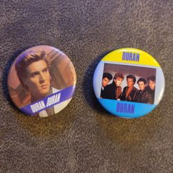 Vintage Duran Duran Pin Button Tritec Music Pinback Metal