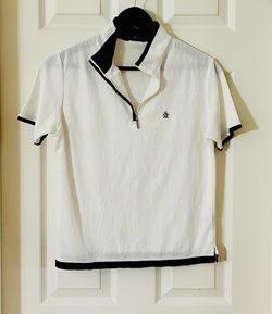 Munsingwear White Quarter-Zip Women’s Golf Polo