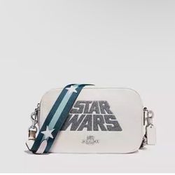 Coach Star Wars Jedi Leather White Crossbody Bag